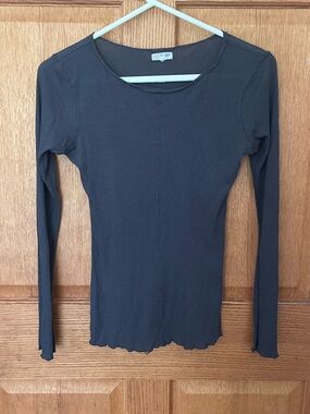 Free people intimately Long Sleeve Ribbed Women's Top in Charcoal